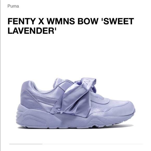 Puma Shoes - Fenty Puma Lavender Satin Bow Sneakers